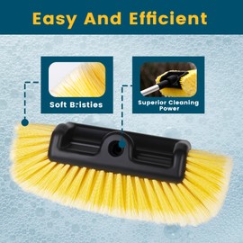 deuvuo 12" Car Wash Brush Head, Revolutionary Soft Bristle Brush Head for Truck RV Truck Boat Camper Auto Exterior Washing Cleaning, Cepillo para Lavar carros cabeza