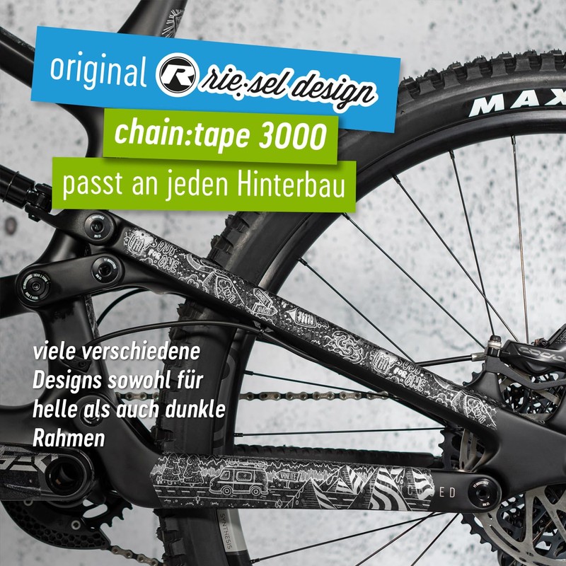 Riesel Design Protezioni Autoadesive Triangolo Posteriore Telaio Bici - Tape