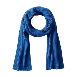 camel active Men's Knitted Scarf Made of Organic Cotton, blue