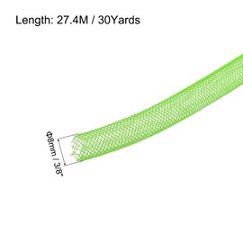 QUARKZMAN 30 Yards Mesh Tube 3/8 Inch Decorative Hose Flex for Wreaths, Gifts, Decorations Birthday and Wedding Party, DIY Crafts - Fluoro Green