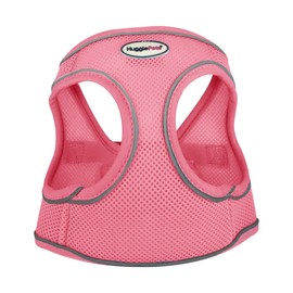 HugglePets Air Mesh Step In Dog Harness - Pink (Large - 52-60cm) Strong & Secure Lightweight & Breathable Harness for Large Dogs with Reflective Lining.
