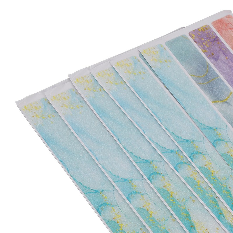 24pcs Bathroom Non Slip Strips Colorful Firm Sticking Waterproof Rubber