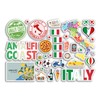 A5 Sticker Sheet Amalfi Coast Landmarks Vinyl Stickers - Italy