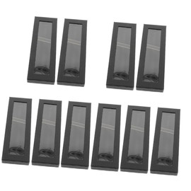 Operitacx Pack of 10 Black Pencil Case Empty Pen Organiser Pen Gift Boxes Fountain Pen Case Made of Paper Pen Packaging Pen Display Bronzing Satin, black, briefcase