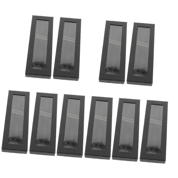 Operitacx Pack of 10 Black Pencil Case Empty Pen Organiser