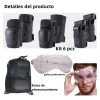Coderas Rodilleras Protección Patinaje Muñeca Ajustable,7pcs
