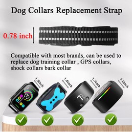 Safe Collars Replacement Strap Shock Collar Replacement Strap Training Bark Collar Replacement Collar Strap Reflective Adjustable Nylon Collar Strap E Collar Receiver Collar