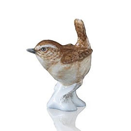 Richard Cooper Studio Fine Wren, Hand Painted Bone China, 3.5 x 3 x 5.3 cm