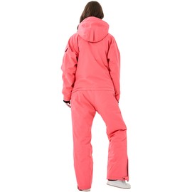 OUKAFU Women One Pieces Ski Suits Waterproof Ski Jumpsuits Winter Onesies Snowsuits Snowboard Coveralls for Snow Sports(Pink, S)