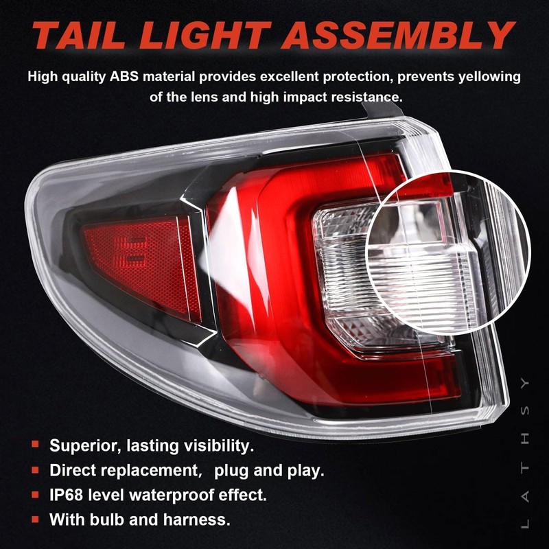 Lathsy LED Tail Light Compatible with 2013-2016 GMC Acadia Right