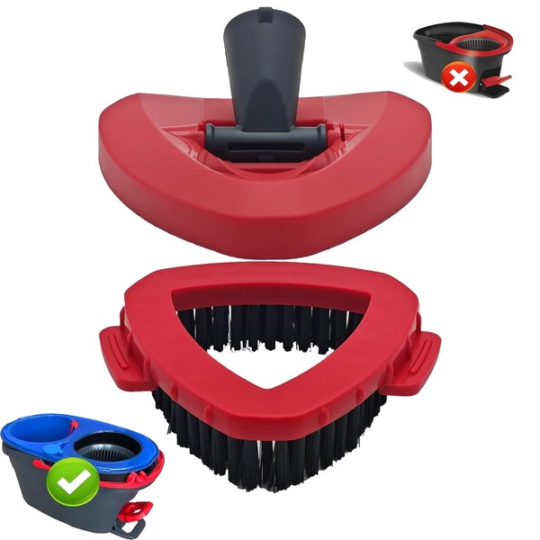 Spin Mop Scrub Brush Replacement Head and Base Compatible with