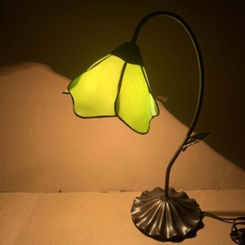 Bieye TS0102 Tiffany Style Staind Glass Flower Lampshade (42mm Opening Green)