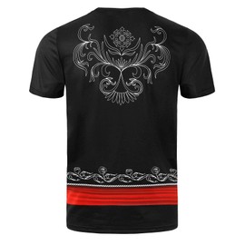 Funny World Day of The Dead Costume for Men Skeleton Shirts Mexican Mariachi Tshirt, X-Large