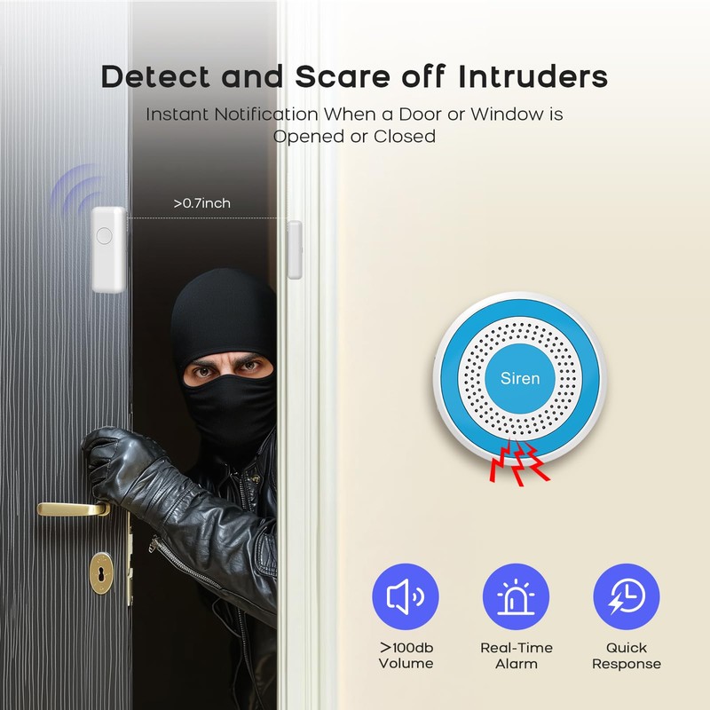 PGST Wifi Home Alarm System,Smart Home Security Systems with Instant