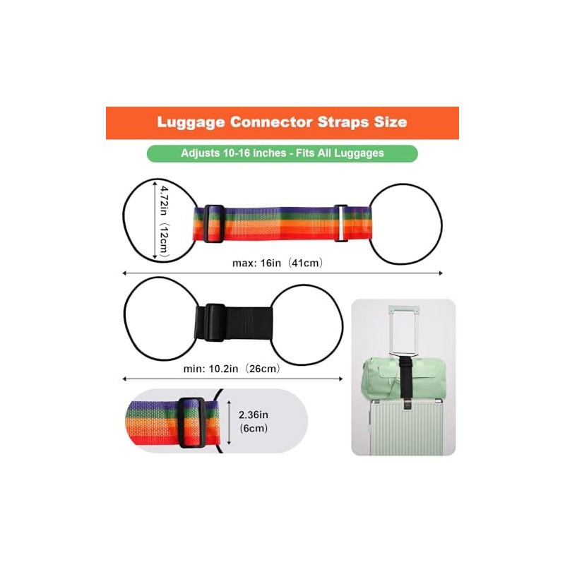 Correas conectoras para equipaje Loooghom Luggage Strap-2 – 3 piezas