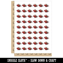 Cartoon Airplane Cat Pilot Aircraft Temporary Tattoo Water Resistant Fake Body Art Set Collection - 54 1" Tattoos (1 Sheet)