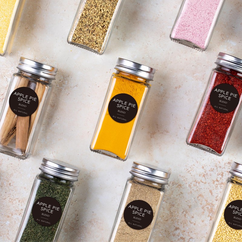 Spice Jar Labels,180 PCS Round Spice Label Seasoning Stickers for