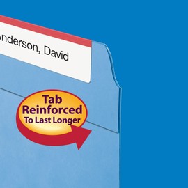 Smead File Folder, Reinforced 1/3-Cut Tab, Legal Size, Blue, 100 per Box (17034)