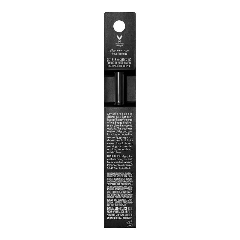 e.l.f. No Budge Precision Eyeliner, Long-Lasting, Creamy Eyeliner with Ultra