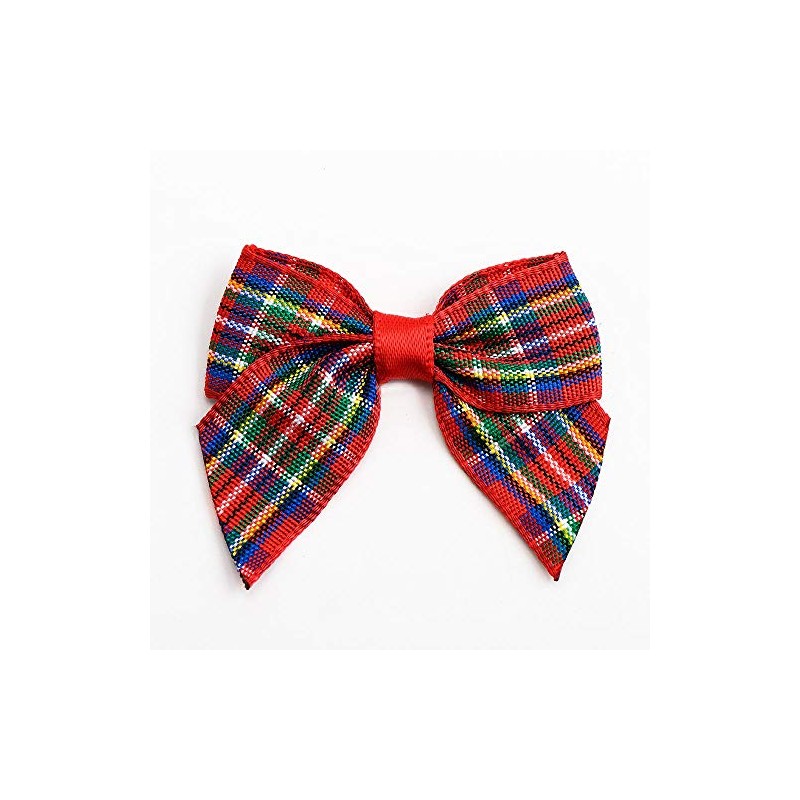 Italian Options Tartan Ribbon Bows 12-Piece Pack, 4 cm Bow