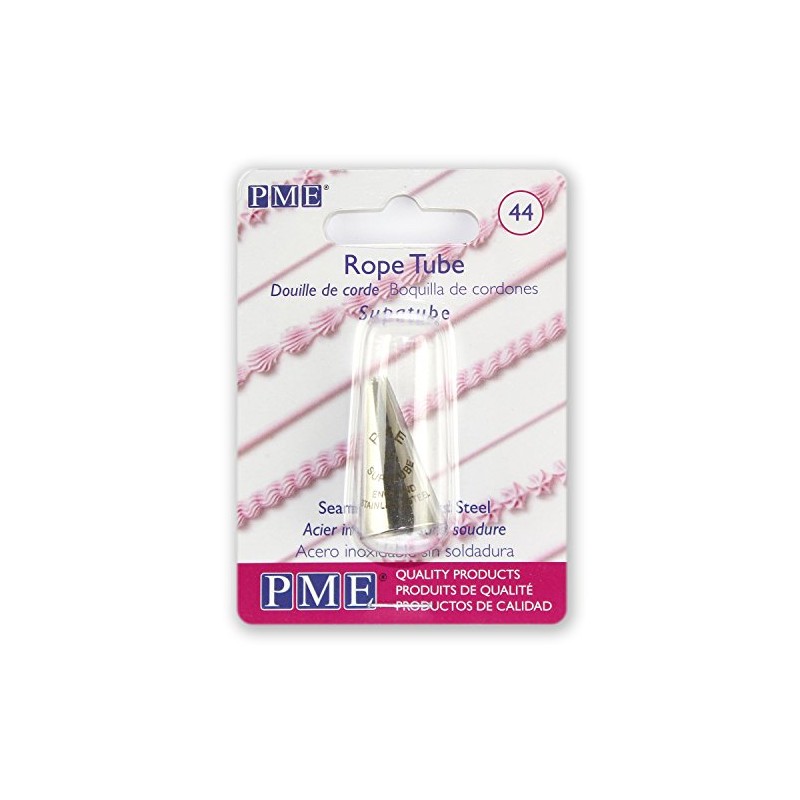 PME Seamless Stainless Steel Large Rope Supatube no. 44, Silver