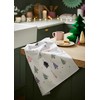 Christmas Textiles Recycled Cotton Tea Towel Frosty Trees