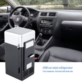 Kadimendium USB Refrigerator, Portable Refrigerator Mini USB Fridge economical and Practical for Office for Car(Black)