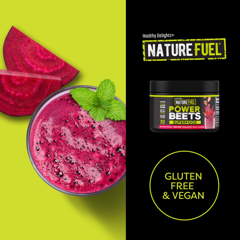 Healthy Delights Nature Fuel Power Beets, Vegan Beet Juice Powder,