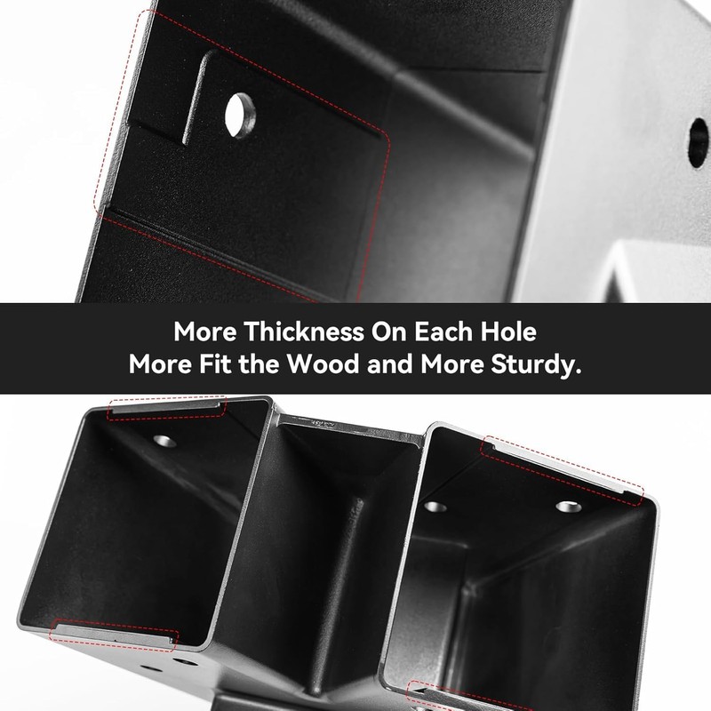 ABUSA Heavy Duty Swing Sets Brackets Including 2 Black A-Frame