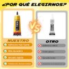 LISAPRO Pegamento Silicona Negra T-7000, Kit 3 Piezas 110ml con