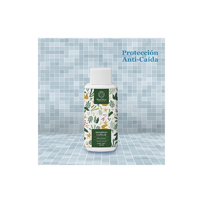 Shampoo Capilar Chile Y Romero MatiMati Sin sulfatos y Parabenos,