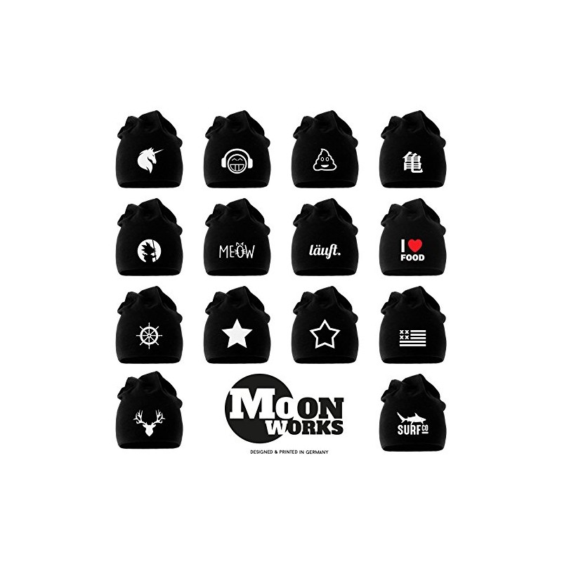 MoonWorks Jersey Beanie Unicorn Anchor Hipster Running Meow Hat Star