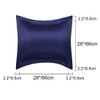 sourcing map Luxury Satin Oxford Pillowcases, Pair of 2 Navy