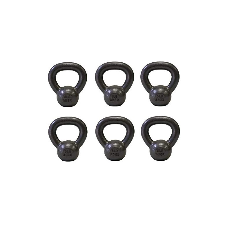 Ader 5lb x 6pcs Premier Kettlebell Set