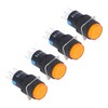 25Pcs Momentary Push Button Switch Self Locking 8 Pin Round