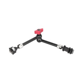 CAMVATE Multipurpose Articulating Arm with Anti-Twist 1/4''-20 Mount & Shoe Adapter(Red Knob)-3662
