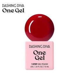 Dashing Diva 데싱디바 원젤 네일 세트 - 리얼 레드 + 실버 글리터 Dashing Diva One Gel Nail Set - Real Red + Silver Glitter
