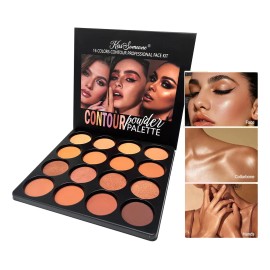 Paleta De Polvos Mate Para Contorno E Iluminación De 16 Colo 1