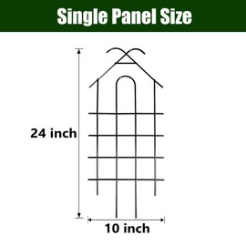 ARIFARO 24'' Metal Garden Trellis for Climbing Plants, Indoor/Outdoor Sturdy Plant Trellis for Potted Plants,House Plants, Climbing Vines, Pack of 4, Black