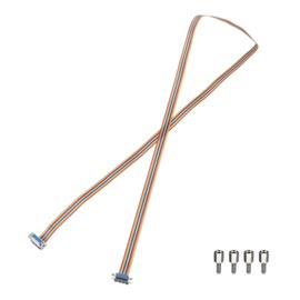 MECCANIXITY IDC Rainbow Wire Flat Ribbon Cable DB15 Female to DB15 Female 59 Inch Length 2.54mm Pitch Breadboard Jumper Wires for Electronic Projects