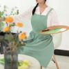 Pinknoke Cotton Linen Pinafore Apron Dress for Women with Pockets