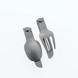 QUECHUA Decathlon MH 500 Folding Stainless Steel Hiking and Camping Cutlery Unique Size Dark Grey