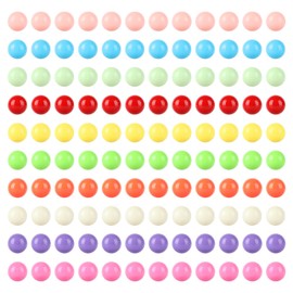 Ailebens 12mm Game Replacement Marbles Balls,96pcs Solid Color Acrylic Game Balls for Chinese Checkers,Board Game,Rainbow Bead Game,Color Sorting Toy,Marble Games (8 Colors)