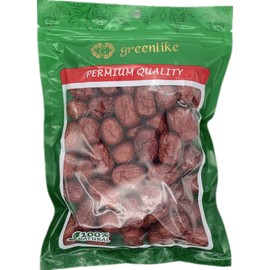 Greenlike Natural Dried JUJUBE RED DATES 12OZ 新疆特级贡枣 红枣 Improve sleep, Health Snack, Dried Fruit, Sweet and Chewy