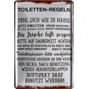 Toilet Rules Toilet Funny Saying 20 x 30 cm Decorative