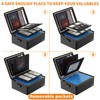 ENGPOW Fireproof Document Box,Hard Fireproof Box with Fireproof Zipper＆Lock,Fireproof Water