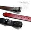 Replacement Belt Strap Genuine Leather Plain Casual Belt Strap with