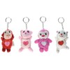 Rhode Island Novelty Plush Animals with Big Hearts on Keychains