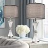 Gray Drum Lamp Shades Medium 13" Top x 13" Bottom