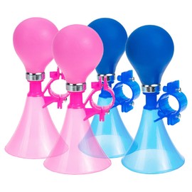 OHPHCALL 4pcs Bike Horn Set Loud Air Horns for Kids and Teenagers Bike Air Horn Safety Road Bicycles Horn Air Squeeze Horn Part Bright Color Bike Horn